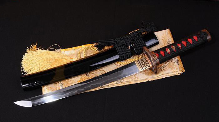 Handmade Foldedsteel Clay Tempered Japanese Sword Tanto Razor Sharp - Masamune Swords-Samurai Katana Swords UK For Sale